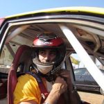 Kunal Kapoor in a ralley racing car