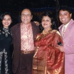 Rani Mukerji with her parents and brother