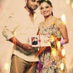 Virat Kohli with Tamannaah Bhatia posing for an ad