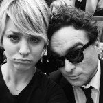 Kaley Cuoco with Johnny Galecki