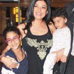 Sushmita Sen with her daughters