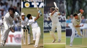 Imran Khan, Kapil Dev, Ian Botham, and Richard Hadlee