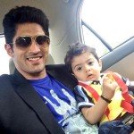 Vijender Singh with his son