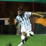 Vivian Dsena playing football