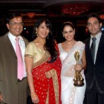 Genelia D'Souza With Her Parents And Brother