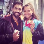 Dinesh Karthik with his wife Dipika Pallikal