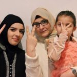 Iqbal Khan' sister with her daughters Sarah and Haajra 