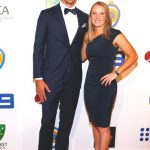 Mitchell Starc with his wife Alyssa Healy