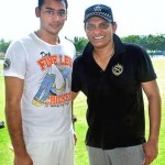 Mohammad Azharuddin with his son Mohammad Asaduddin