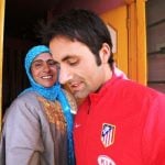 Parvez Rasool with his mother