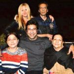 Wasim Akram with his family
