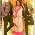 Manmeet Singh with his mother and brother