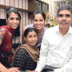 Saina Nehwal with her family