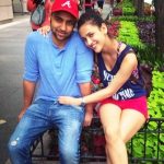 Aisha Sharma with her brother