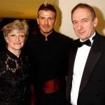 David Beckham with his parents