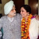 Kirron Kher with her Father