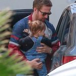 Ryan Gosling with his daughter