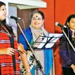 Usha Uthup with her daugher and granddaughter