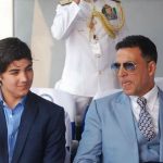 Akshay Kumar with his son
