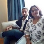 Kushal Paul with his mother