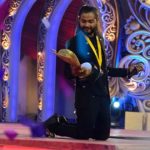 Kushal Paul after winning the trophy of "Sa Re Ga Ma Pa"