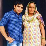 Parveen Rana with his mother