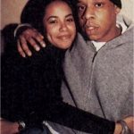 Aliyah and Jay Z cuddling back in time
