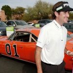 Bubba Watson with his car General Lee
