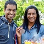 Pullela Gopichand with P. V. Sindhu
