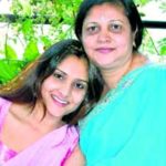 Ramya with her mother