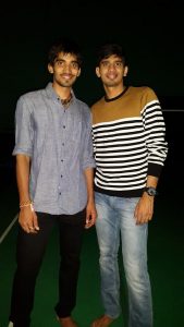 Srikanth Kidambi with his elder brother, Nandagopal Kidambi