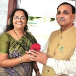 Vijay Rupani with her wife Anjali