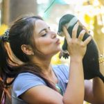 Alisha Abdullah, a dog lover