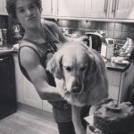 Bradley Simpson with his dog, Jesse