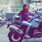 Pranati Rai Prakash riding superbike