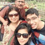 Pranati Rai Prakash with her parents and younger brother