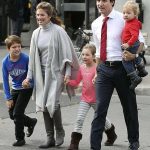 Justin with his wife and kids
