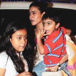 Kajol with her children
