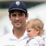 Alastair cook with his elder daughter Elsie
