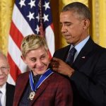 Ellen Degeneres awarded the Medal of Freedom by president Barack Obama