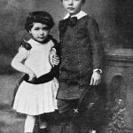 Albert Einstein with his sister Maja