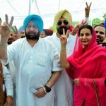 Amarinder Singh with his wife