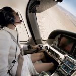 Angelina Jolie in her aircraft