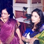 Madhuri Dixit with her mother