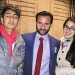 Saif Ali Khan with his son Ibrahim and daughter Sara