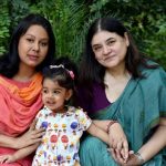 Anasuyaa Gandhi with his mother and Grand-mother