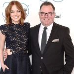 Emma Stone with her father
