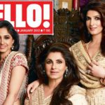 Dimple Kapadia (center) with her daughters Twinkle (right) and Rinke (left)
