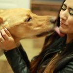 Jonita Gandhi with her pet