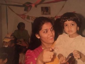 Malavika Mohanan in her childhood